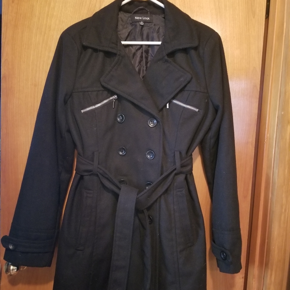 Vintage New Look Dbl Breasted WoolBlend Peacoat